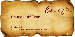 Csutak Áron névjegykártya